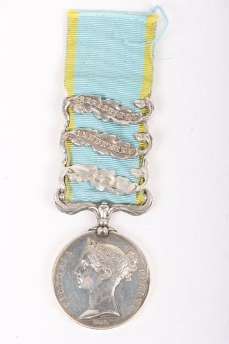 Crimea Campaign Medal to a Recipient in the 49th (Princess Charlotte of Wales&rsquo;s) (Hertfordshire Regiment) Who Was Killed in Action in the Attack on the Quarries at Sebastopol