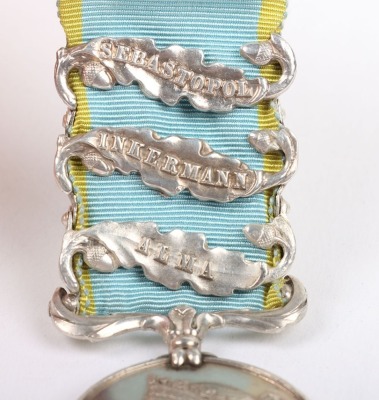 Crimea Campaign Medal to a Recipient in the 49th (Princess Charlotte of Wales&rsquo;s) (Hertfordshire Regiment) Who Was Killed in Action in the Attack on the Quarries at Sebastopol - 3