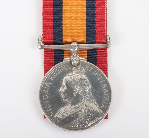 Queens South Africa Medal for the Boer War Awarded to a Royal Marine on H.M.S. Pearl
