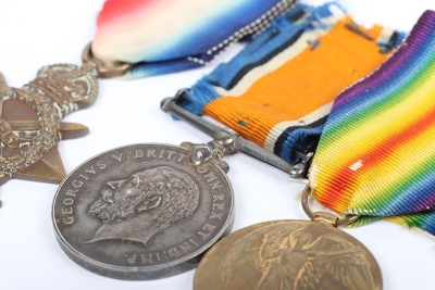 Rare Great War 1914-15 Star Trio of Medals to the Indian Army for service in East Africa - 4