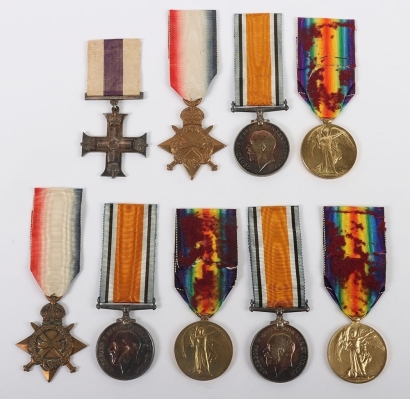 The outstanding and poignant Great War medal grouping to 3 brothers of the Robertson family from Aberdeen, two of whom died of wounds with 1 having previously been awarded the Military Cross being called the &ldquo;Fighting Parson&rdquo; by his local newspaper.