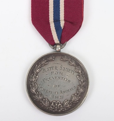An unusual silver medal from the Ulster Society for the Prevention of Cruelty to Animals