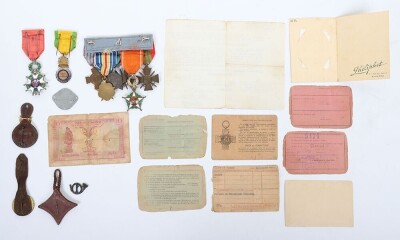 France - WW2 French Resistance Fighter Legion D'Honeur Medal Group, Badges and Ephemra, Roger Gerard - 10