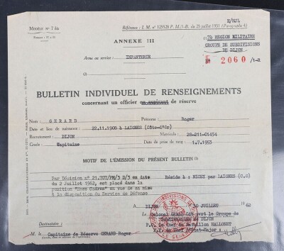 France - WW2 French Resistance Fighter Legion D'Honeur Medal Group, Badges and Ephemra, Roger Gerard - 24