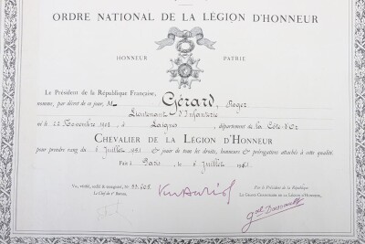 France - WW2 French Resistance Fighter Legion D'Honeur Medal Group, Badges and Ephemra, Roger Gerard - 26