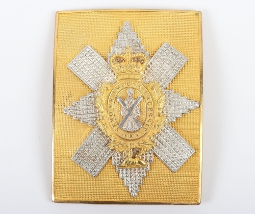 EIIR Officer&rsquo;s Silver & Gilt Shoulder Belt Plate to The Royal Highland Regiment (The Black Watch)