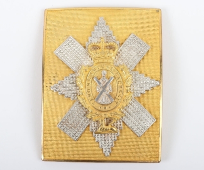 EIIR Officer&rsquo;s Silver & Gilt Shoulder Belt Plate to The Royal Highland Regiment (The Black Watch)