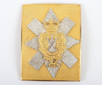 EIIR Officer&rsquo;s Silver & Gilt Shoulder Belt Plate to The Royal Highland Regiment (The Black Watch)