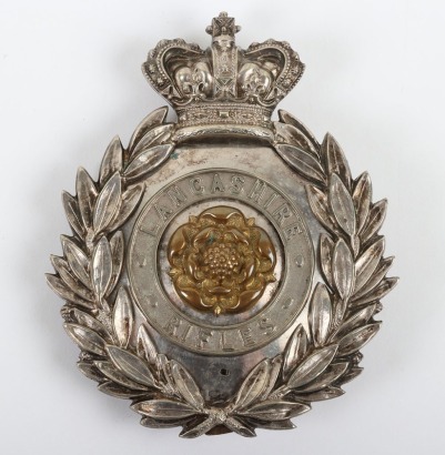 A pre 1889 Queen Victoria&rsquo;s Crown Silver & Gilt Pouch Belt Plate to the 2nd Lancashire Rifles