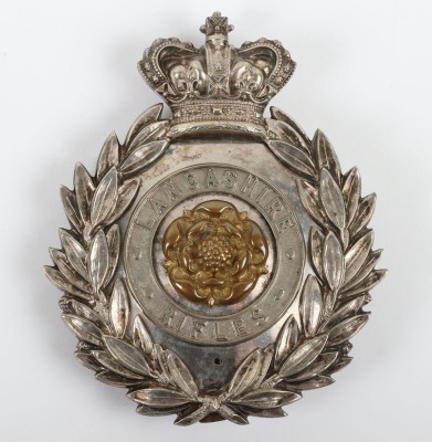 A pre 1889 Queen Victoria&rsquo;s Crown Silver & Gilt Pouch Belt Plate to the 2nd Lancashire Rifles