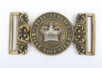 Victorian Civil Service Rifle Volunteers Officers Waist Belt Clasp,