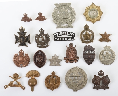 Collection of Post 1920&rsquo;s Canadian Cap, Collar Badges & Shoulder Title