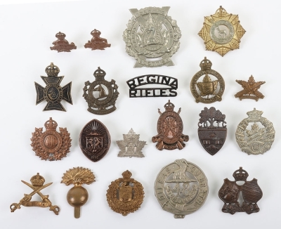 Collection of Post 1920&rsquo;s Canadian Cap, Collar Badges & Shoulder Title