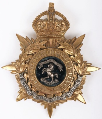 Royal West Kent Regiment Officers Home Service Helmet Plate