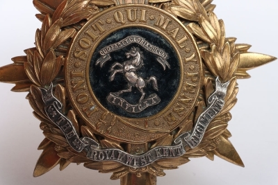 Royal West Kent Regiment Officers Home Service Helmet Plate - 9