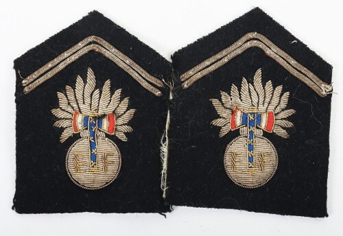 WW2 Vichy French Marshall Petain Body Guard Collar Insignia.