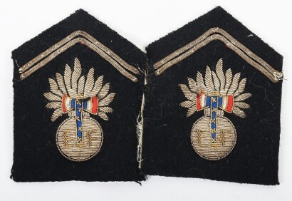WW2 Vichy French Marshall Petain Body Guard Collar Insignia.