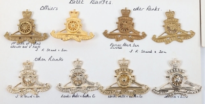 Large Collection of Queen&rsquo;s Crown Cap & Beret Badges to the Royal Regiment of Artillery - 2