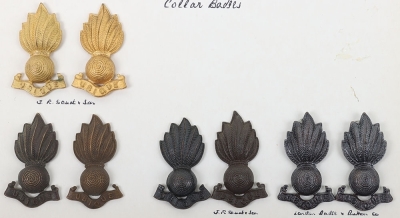 Grouping of Cap Badges & Collars in cloth metal & Anodised to the Royal Regiment of Artillery. - 5