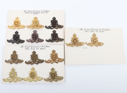 Selection of Cap Badges to the Royal Regiment of Artillery.