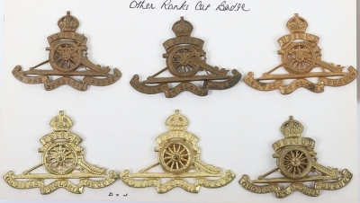 Selection of Cap Badges to the Royal Regiment of Artillery. - 2