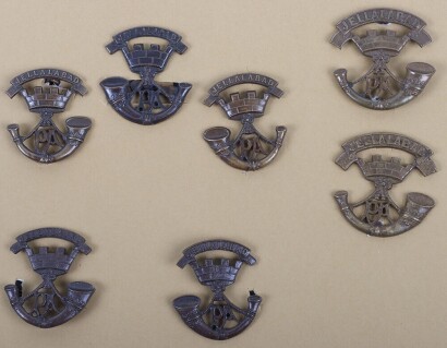Collection of Somerset Light Infantry Officer&rsquo;s Service Dress Cap & Collar Badges