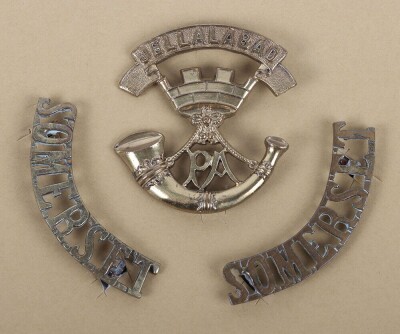 Collection of Somerset Light Infantry Officer&rsquo;s Service Dress Cap & Collar Badges - 4