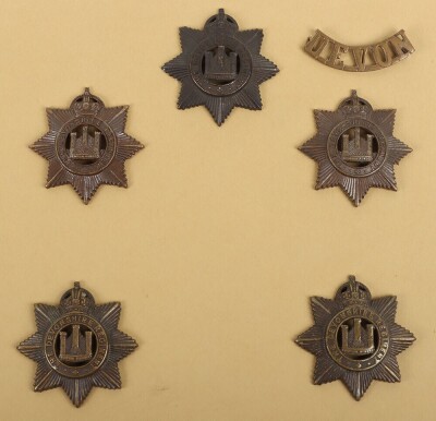 Grouping of Military Badges to the Devonshire Regiment - 2