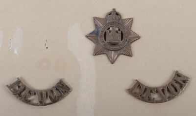 Grouping of Military Badges to the Devonshire Regiment - 3