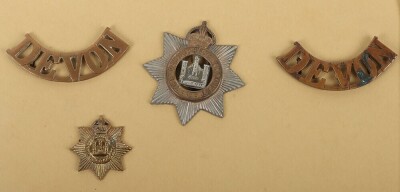 Grouping of Military Badges to the Devonshire Regiment - 4