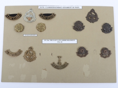 Grouping of Badges to the East Lancashire Regiment