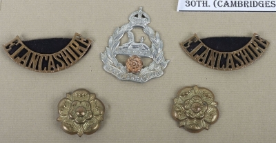 Grouping of Badges to the East Lancashire Regiment - 5