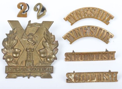 21st Service Battalion Northumberland Fusiliers, 2nd Tyneside Scottish Shoulder Titles and Glengarry badge - 2