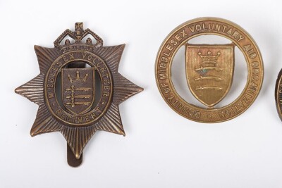 WW1 Middlesex Volunteer Regiment (VTC) Cap and Collar Badge Set - 2