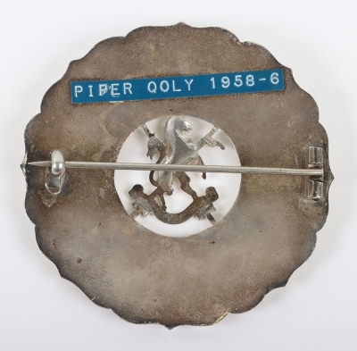 A Silvered Pipers Plaid Brooch to the Queen&rsquo;s own Lowland Yeomanry - 2