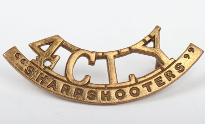 4th County of London Yeomanry &lsquo;Sharpshooters&rsquo; Shoulder Title