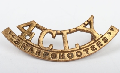 4th County of London Yeomanry &lsquo;Sharpshooters&rsquo; Shoulder Title