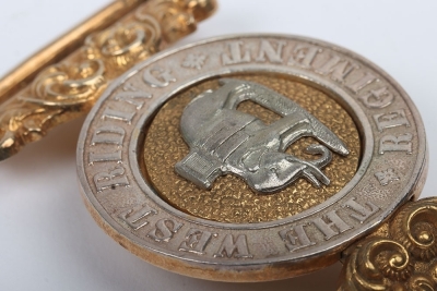 Duke of Wellington&rsquo;s West Riding Regiment Officers Waist Belt Clasp - 4