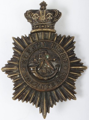 Victorian 19th Surrey Rifle Volunteers Pouch Badge