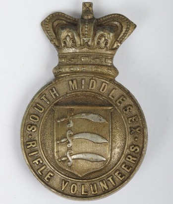 Victorian South Middlesex Rifle Volunteers Pouch Badge