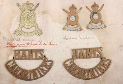 Rare Boer War Hampshire Carabineers Yeomanry Sealed Pattern Badge Grouping - 2