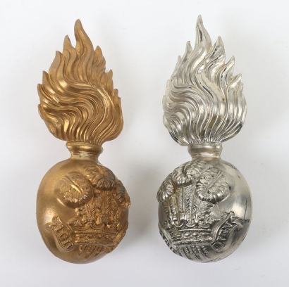 2 Welsh Fusiliers Fur Cap Grenades.