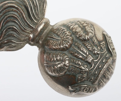 Lancashire Fusiliers Glengarry Badge with Pagri Style Slider. - 2