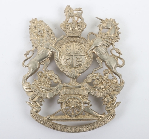 Victorian Northumberland Artillery Volunteers Other Ranks White Metal Helmet Plate