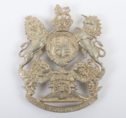 Victorian Northumberland Artillery Volunteers Other Ranks White Metal Helmet Plate