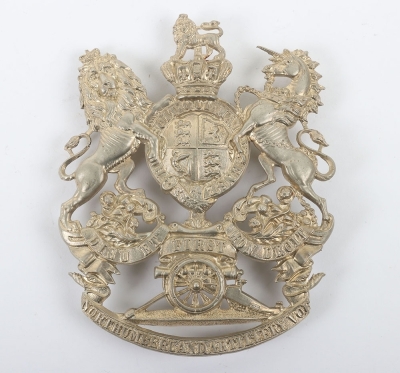Victorian Northumberland Artillery Volunteers Other Ranks White Metal Helmet Plate