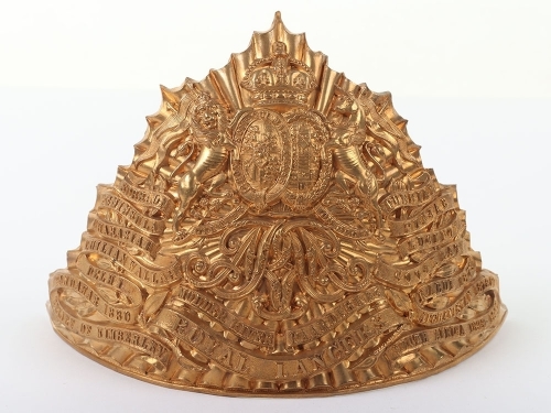 Post 1902 9th Queen&rsquo;s Royal Lancers other ranks Lance Cap Plate