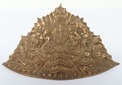 Post 1902 16th Queens Royal Lancers Other Ranks Lance Cap Plate