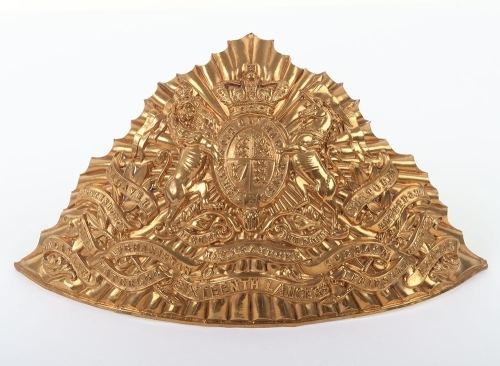 Victorian 16th Queens Lancers Other Ranks Lance Cap Plate