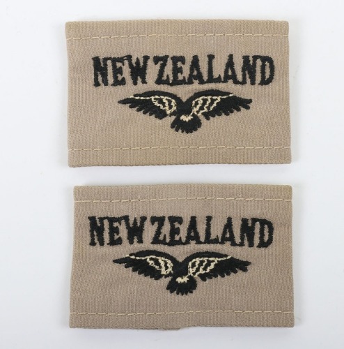 Scarce Royal New Zealand Air Force Tan Slip on Shoulder badges